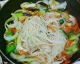 フライパン1つ!そうめんのビーフン風炒め作り方5写真