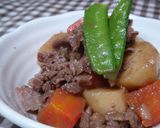 我が家の定番!すき焼き風味肉じゃが作り方5写真