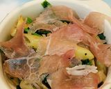 ほうれん草ときのこのパスタを生ハムで作り方6写真
