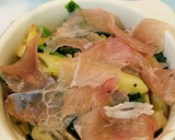 ほうれん草ときのこのパスタを生ハムで作り方6写真