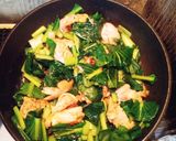 簡単☆鶏肉と小松菜のハーブ炒め作り方3写真