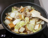 白菜と厚揚げと豚肉のとろとろ中華あん。作り方5写真