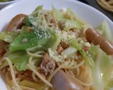 キャベツと挽き肉のパスタ作り方6写真