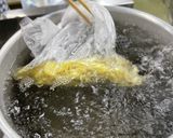 ポリ袋でつくるなめ茸とツナの和風パスタ作り方3写真