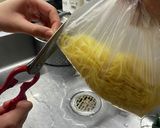 ポリ袋でつくるなめ茸とツナの和風パスタ作り方4写真