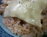 ランチ?夜食?バター醤油ライスonチーズ作り方3写真