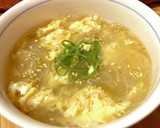 春雨とふわふわ卵の中華スープ作り方6写真