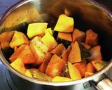 かぼちゃの煮物　★水ナシで早煮え作り方1写真