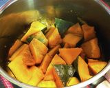 かぼちゃの煮物　★水ナシで早煮え作り方2写真