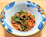 豚バラ肉とレンコンとピーマンのカレー炒め作り方8写真