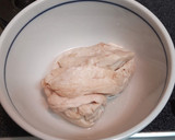 朝たん☆鶏むね肉のとろとろ卵あんかけ丼作り方1写真