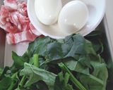ほうれん草とゆで卵のココット~作り方1写真