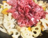 「ん」がいっぱい れんこん・南瓜の豚炒め作り方5写真