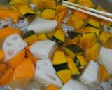 冬至に「冬の七草」豚汁うどん作り方5写真