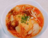 酸っぱ辛いが旨！もずく酢キムチチゲスープ作り方4写真