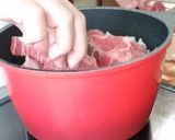 魅惑の牛肉の葱まみれ♪赤ワイン煮込み作り方4写真