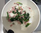 ほうれん草とベーコンのクリームパスタ作り方4写真