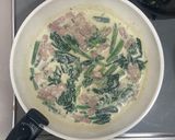 ほうれん草とベーコンのクリームパスタ作り方5写真