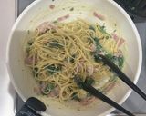 ほうれん草とベーコンのクリームパスタ作り方6写真