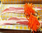 青パパイヤと人参の豚肉巻き作り方5写真