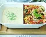 クラムチャウダー&トマトほうれん草パスタ作り方7写真
