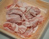 ガッツリ！豚肉と小松菜のオイマヨ炒め作り方1写真