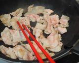 ガッツリ！豚肉と小松菜のオイマヨ炒め作り方4写真