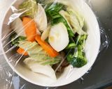 肉無豆腐ほんのり和風シーフード風味野菜炒作り方13写真