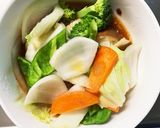 肉無豆腐ほんのり和風シーフード風味野菜炒作り方14写真