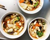 肉無豆腐ほんのり和風シーフード風味野菜炒作り方16写真