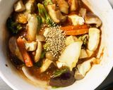 肉無豆腐ほんのり和風シーフード風味野菜炒作り方18写真