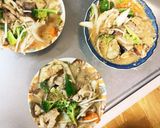 レンジもやし入きな粉味噌ドレ味甘酢酢豚作り方15写真