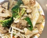 レンジもやし入きな粉味噌ドレ味甘酢酢豚作り方16写真