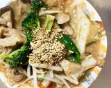 レンジもやし入きな粉味噌ドレ味甘酢酢豚作り方17写真