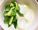 きな粉麺つゆ&ソース豚こま大根青椒肉絲風作り方5写真