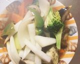 きな粉麺つゆ&ソース豚こま大根青椒肉絲風作り方13写真