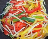 ☆ニンニクの芽で青椒肉絲☆作り方2写真