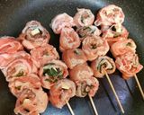 豚肉で大葉とチーズをクルクル巻いたん作り方6写真
