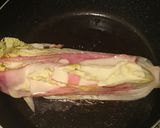 白菜とベーコンとチーズのミルフィーユ焼き作り方5写真