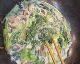 牡蠣とほうれん草のクリームパスタ作り方7写真