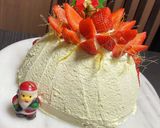 飴細工を飾った☆Xmas ドームケーキ作り方22写真