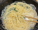 牡蠣とほうれん草のクリームパスタ作り方8写真