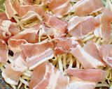 レンジで簡単☆豚バラもやしの旨ダレ蒸し作り方3写真