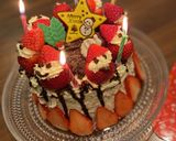苺サンタクロースのクリスマスケーキ♪作り方10写真