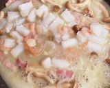 シーフードのチャウダー風スープパスタ作り方6写真