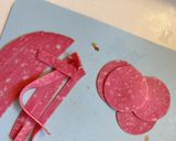 クリスマスリースサラダ雪の結晶の飾り切り作り方5写真