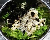 リーフレタスと豆腐のサラダ♪しらす海苔☆作り方3写真