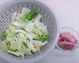 簡単!白菜とハムのピリ辛ツナポンサラダ作り方1写真