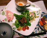 喫茶店風！朝食にも！バナナを斜めにカット作り方1写真