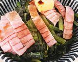 簡単★ほうれん草とベーコンのレンジソテー作り方1写真